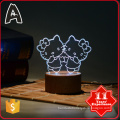 Fashion design Indoor lighting Table Pretty cat colorful 3d light lamp deco acrylic night light